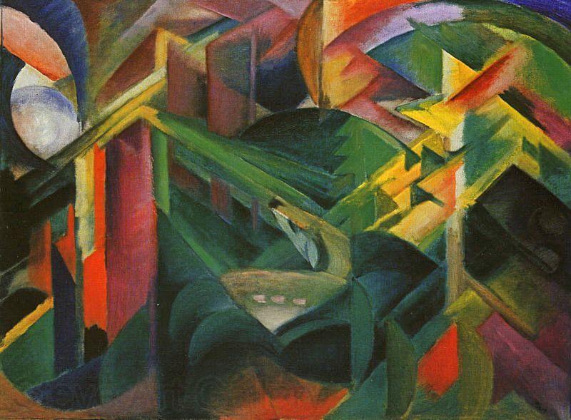 Franz Marc Deer in a Monastery Garden Norge oil painting art